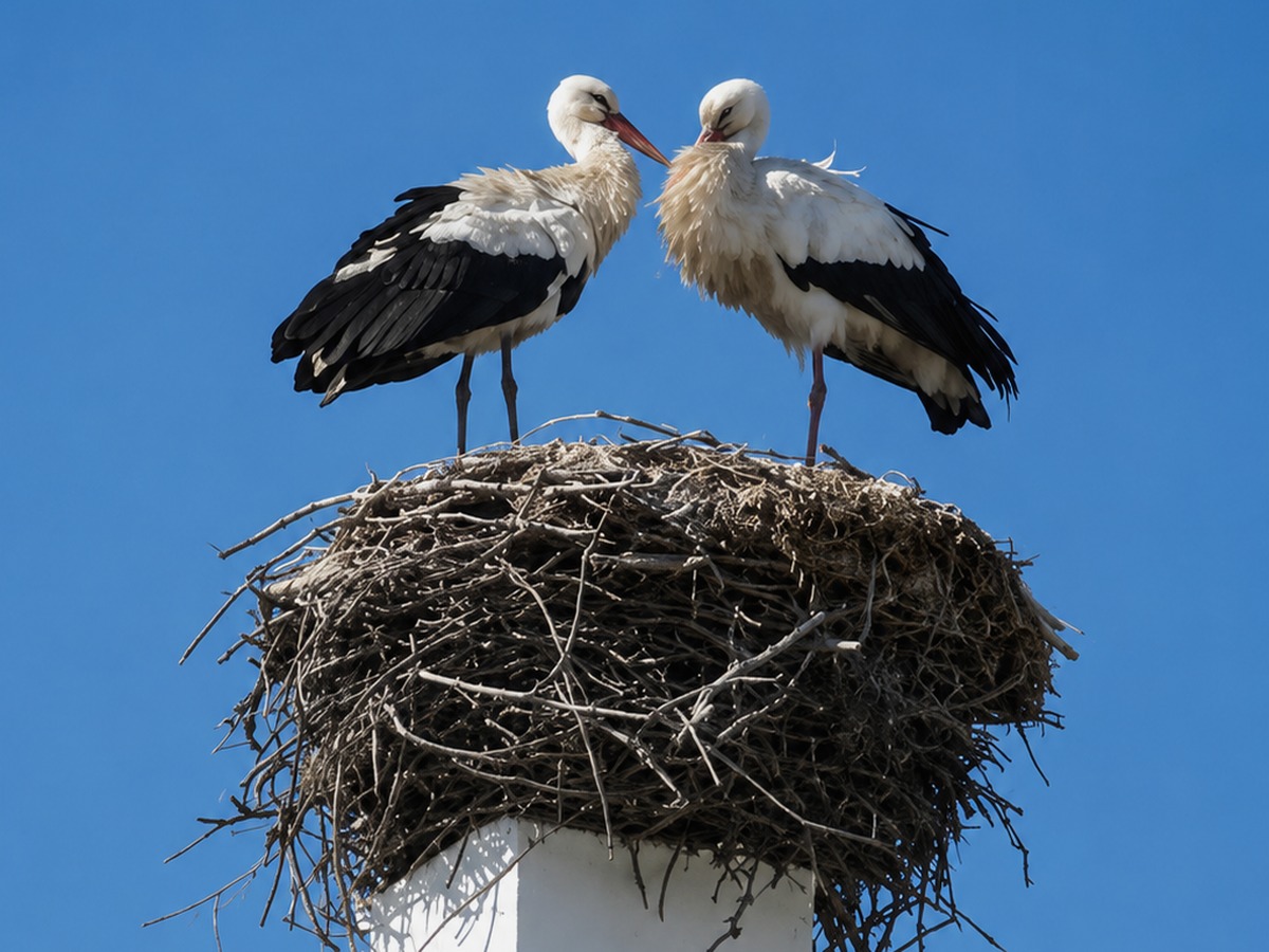 Storks and birdlife in Comporta nature reserve